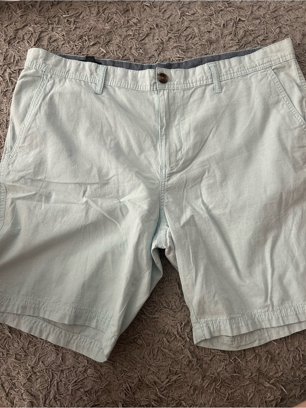 New 14th And Union Mens Size 40 Light Green 100% Cotton Slim Fit Chino Shorts - Picture 5 of 6